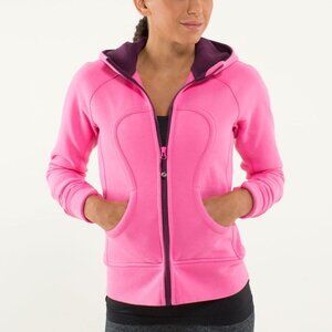 Lululemon Hoodie Women's size 8 hot Pink with thumbholes.